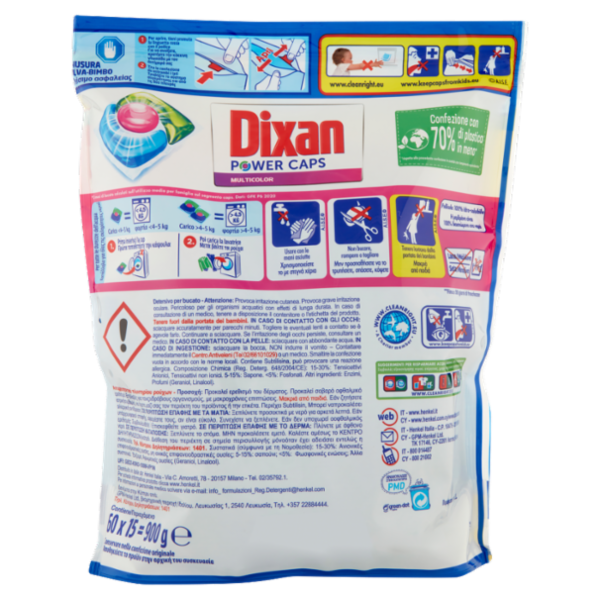 Dixan PowerCaps Color 60wl (900g)