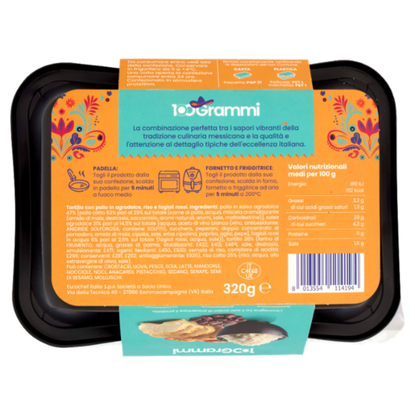 100Grammi Special Mexico Burrito Dulce Pollo 320 g