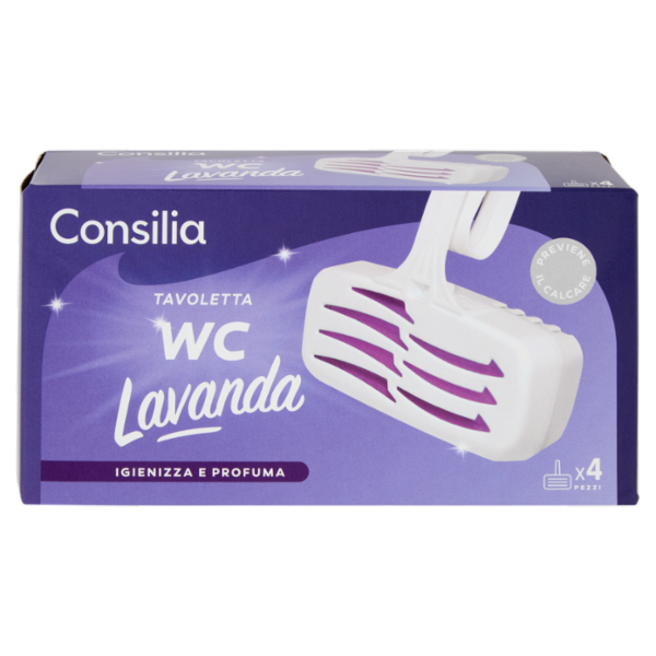 Consilia Deodorante Wc Tavolette Lavanda 4 pezzi