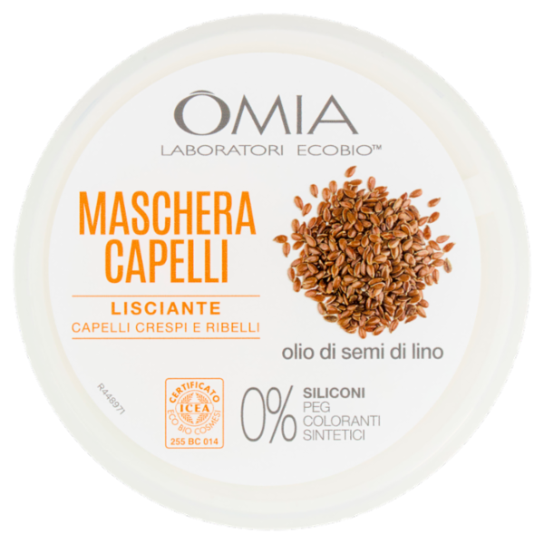 Omia Laboratori Ecobio Maschera Capelli Lisciante olio di semi di lino 250 ml