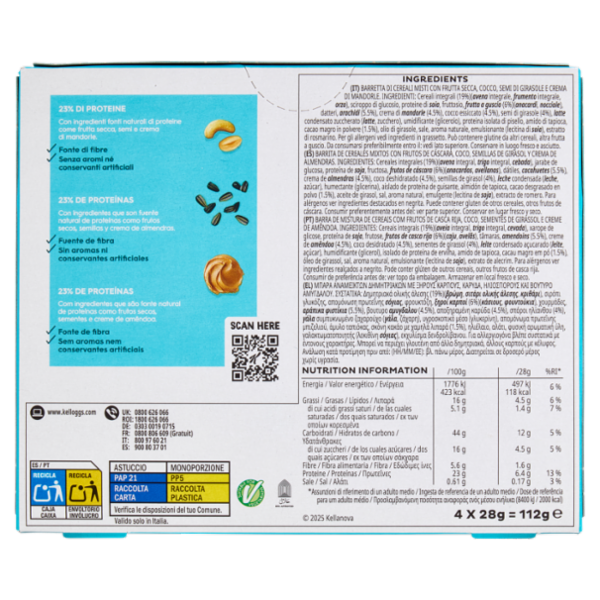 Kellogg's Special K High Protein 23% Cocco, Cacao e Anacardi 4 x 28 g