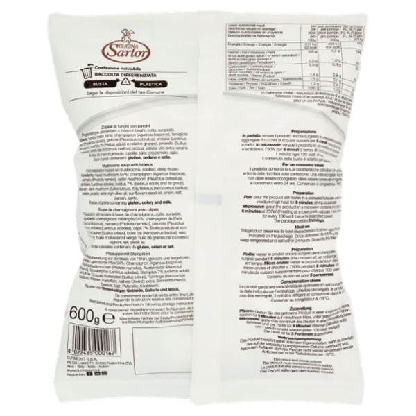 Cucina Sartor Zuppa di Funghi con Porcini 600 g