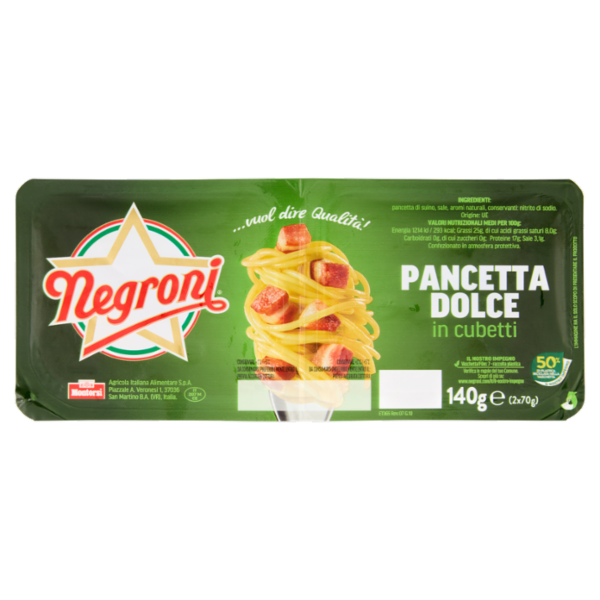 Negroni Pancetta Dolce in cubetti 2 x 70 g