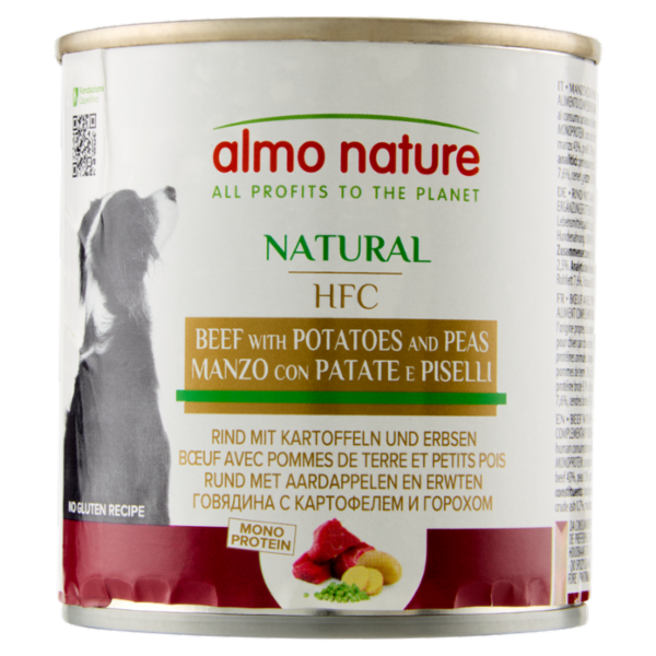 almo nature HFC Natural Manzo con Patate e Piselli 290 g