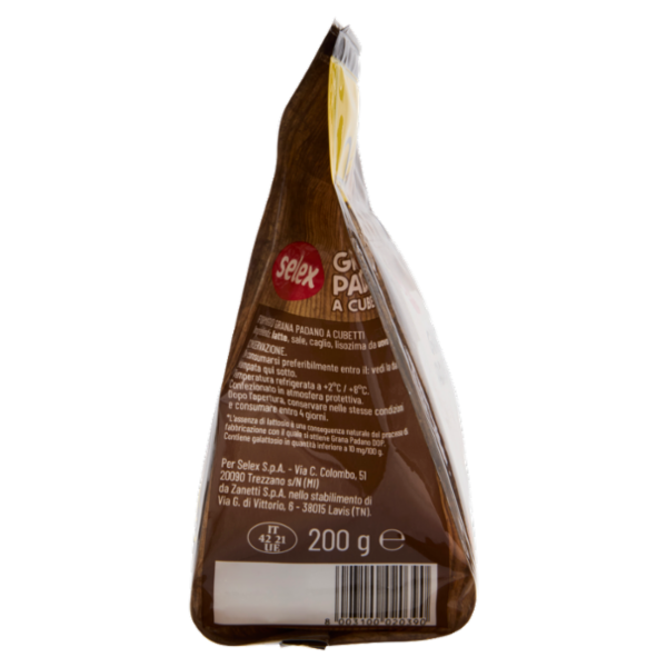 Selex Grana Padano a Cubetti Oltre 14 Mesi 200 g