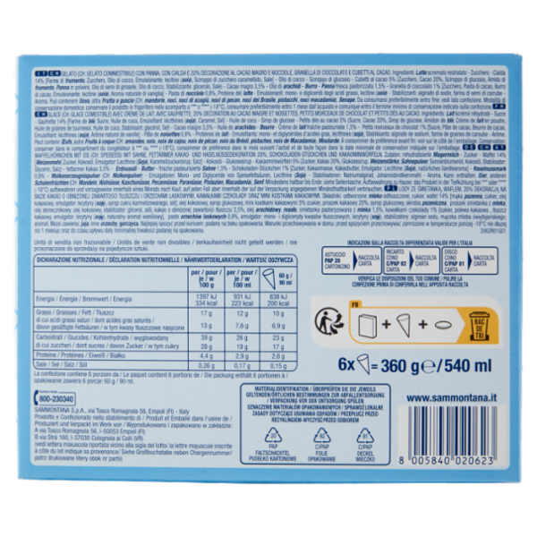 Sammontana Cinque Stelle Stracciatella 6 x 60 g