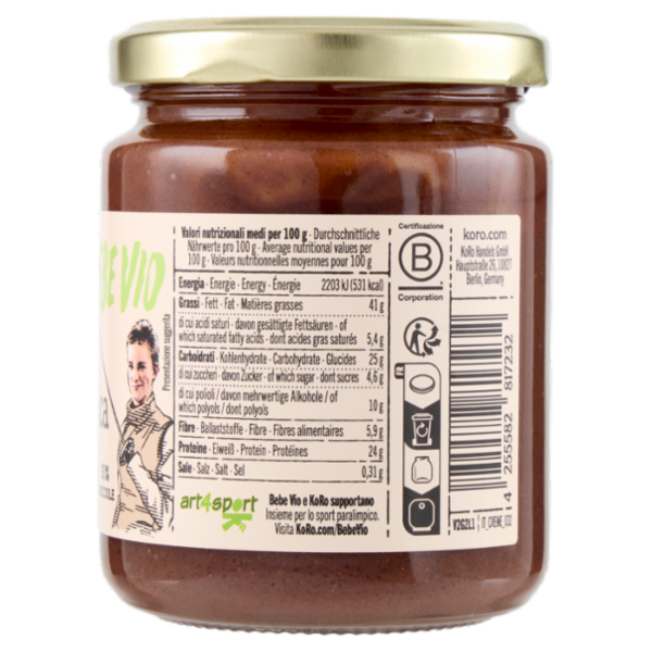 KoRo x Bebe Vio Crema Proteica Crunchy nocciole e cacao 200 g