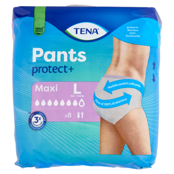 Tena Pants protect+ Maxi L 8 pz