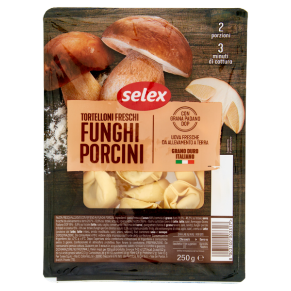 Selex Tortelloni ai Funghi Porcini con Grana Padano 250 g