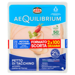 Aia AeQuilibrium Petto Di Tacchino Arrosto Cotto Al Forno 2 x 100 g