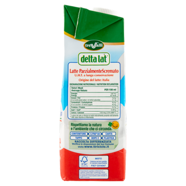 delta lat Latte Parzialmente Scremato 1000 ml