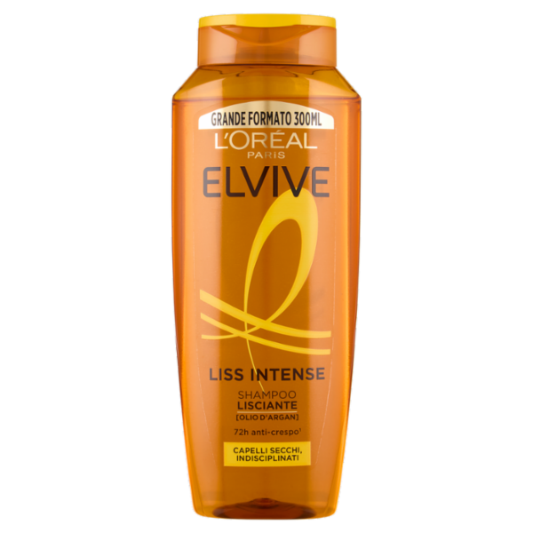 Elvive Liss Intense Shampoo Lisciante, per Capelli Secchi, Indisciplinati, 300 ml