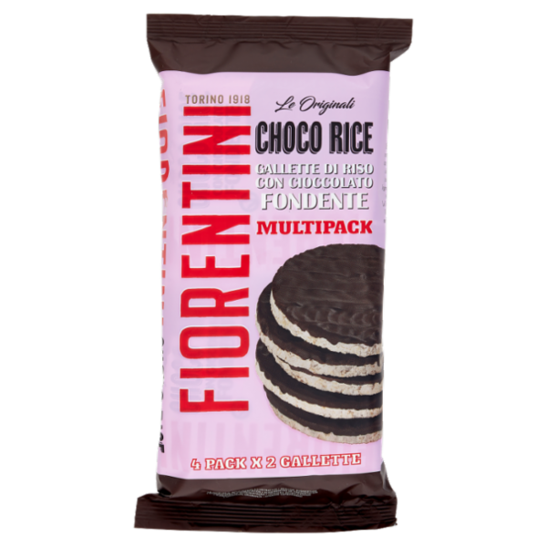 Fiorentini le Originali Choco Rice Gallette di Riso con Cioccolato Fondente Multipack 136 g