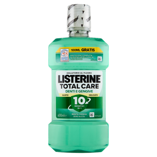 Listerine Total Care Denti e Gengive Gusto Delicato Zero Alcol 600 ml