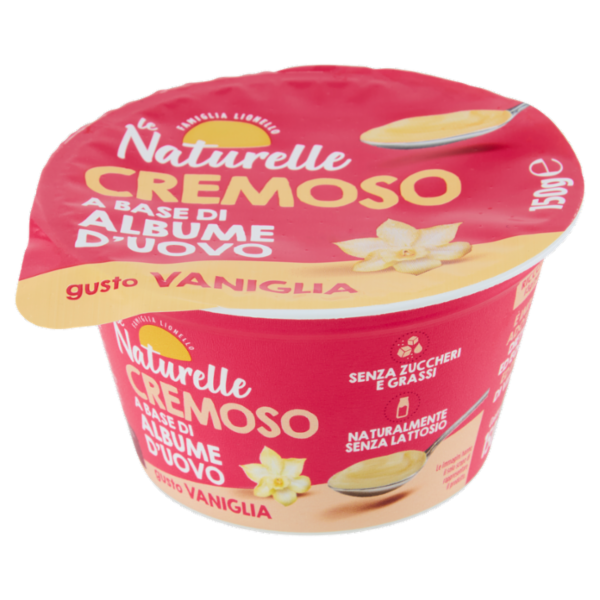 le Naturelle Cremoso a Base di Albume d'Uovo gusto Vaniglia 150 g