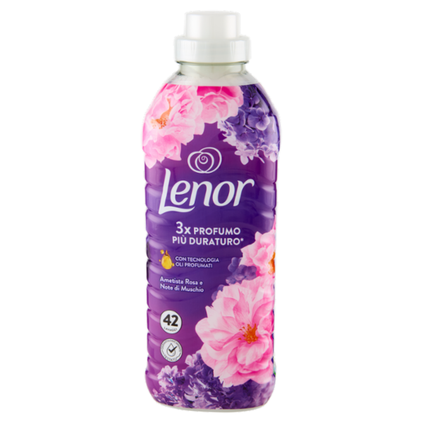 Lenor Ammorbidente Lavatrice Concentrato, Ametista Rosa e Note di Muschio, 42 Lavaggi 882 ml
