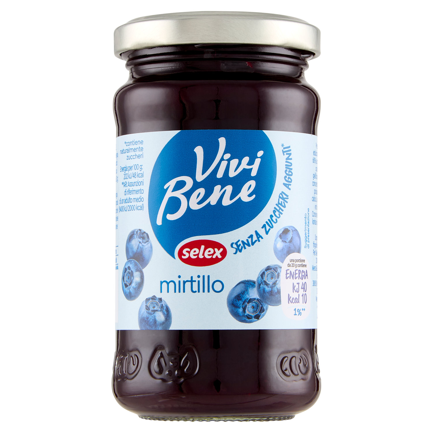Selex Vivi Bene Preparazione di Mirtillo senza Zuccheri Aggiunti 220 g - Selex