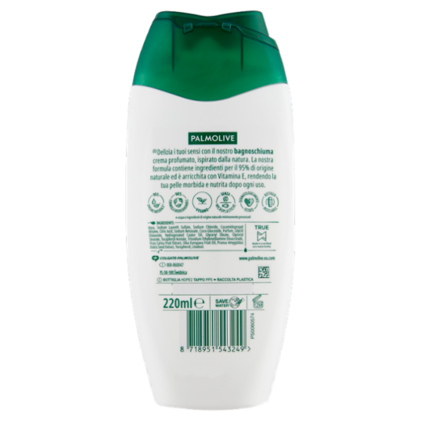 Palmolive bagnoschiuma Naturals Oliva Verde e Latte Idratante 220 ml