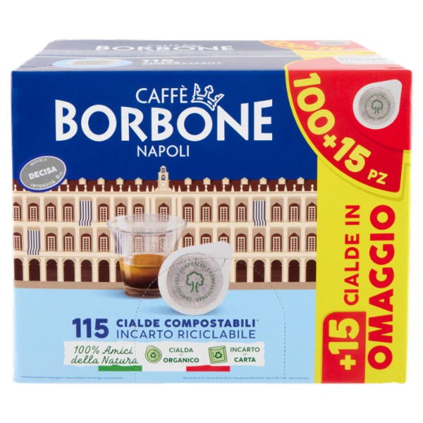Caffè Borbone Miscela Decisa Cialde Compostabili* 115 x 7,2 g