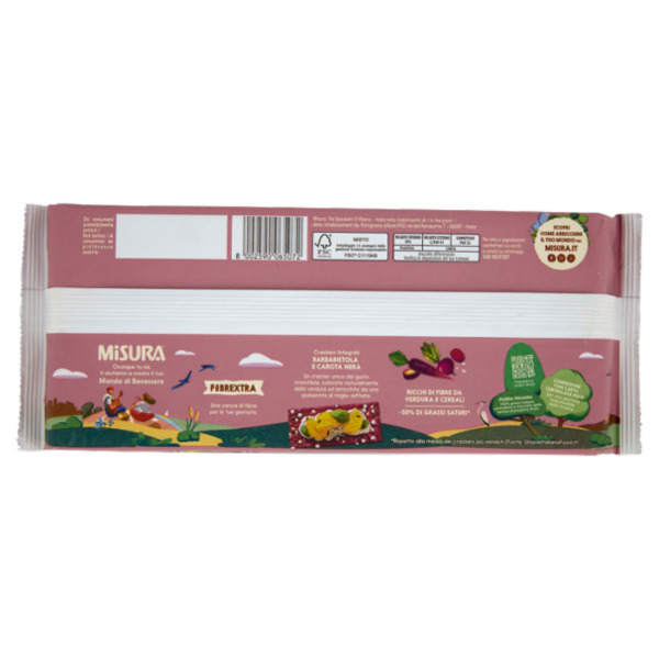Misura Fibrextra Crackers Integrali Barbabietola e Carota Nera 385 g