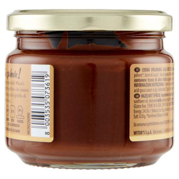 Witor's crema spalmabile 50% Nocciole 220 g