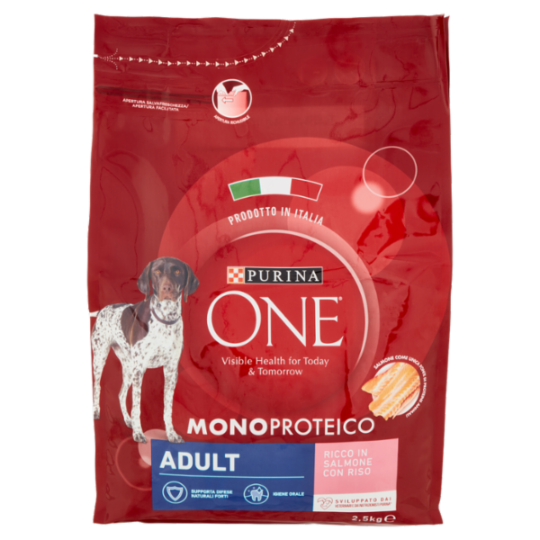 PURINA ONE Monoproteico Adult Ricco in Salmone con Riso 2,5 kg