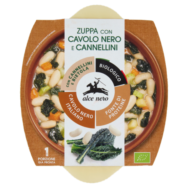 alce nero Zuppa con Cavolo Nero e Cannellini 350 g