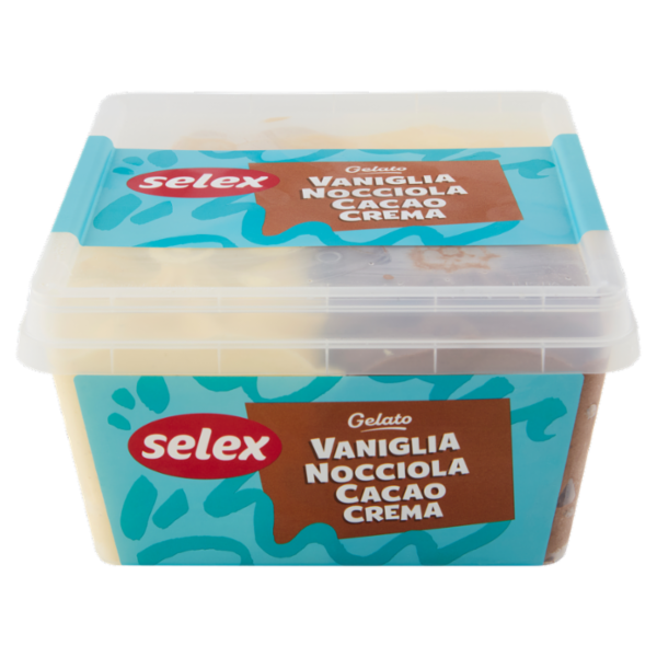 Selex Gelato Vaniglia, Nocciola, Cacao e Crema 1 kg