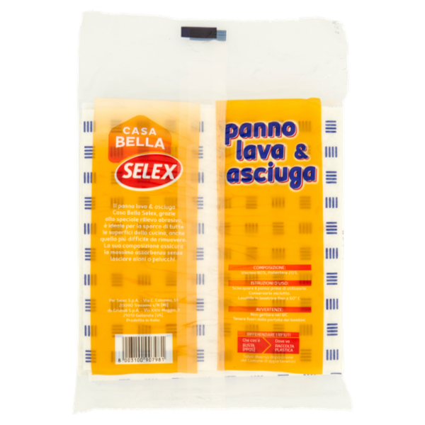 Selex Casa Bella Panno Lava e Asciuga 3 pezzi