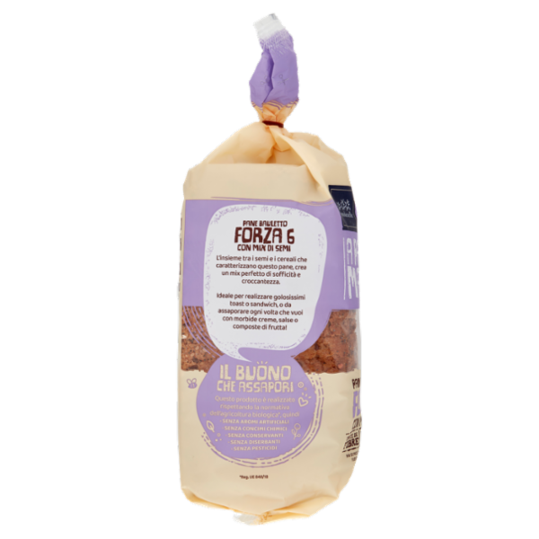 YukyBio A Pasta Madre Pane Bauletto Forza 6 con Mix di Semi 400 g