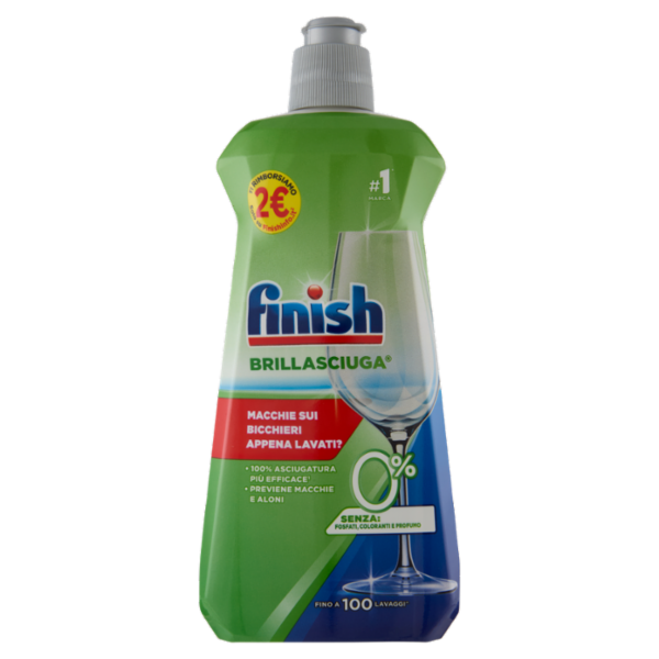 Finish Brillasciuga 0% brillantante lavastoviglie 500 mL