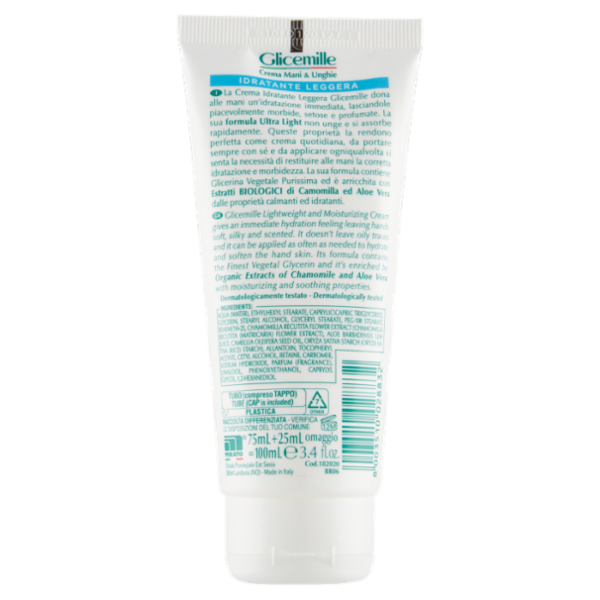 Glicemille Crema Mani & Unghie Idratante Leggera 100 mL