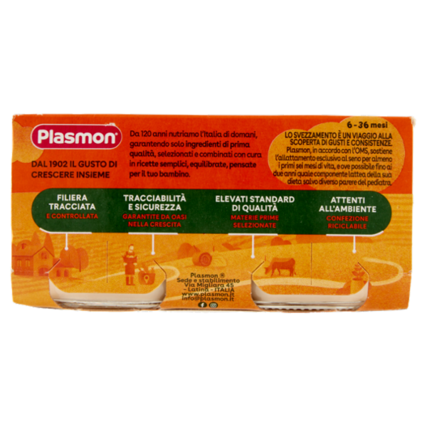 Plasmon Omogeneizzato Formaggino fuso con Parmigiano Reggiano 2 x 80 g