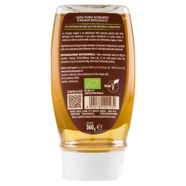 Fattoria dei Sapori Bio Sciroppo d'Agave 360 g