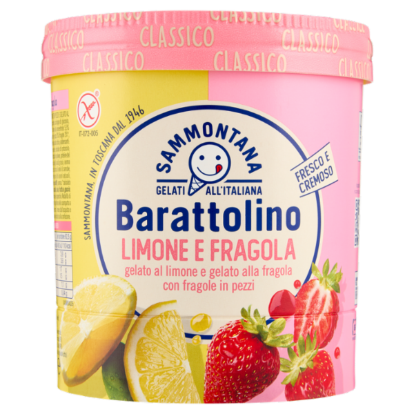 Sammontana Barattolino Classico Limone e Fragola 500 g