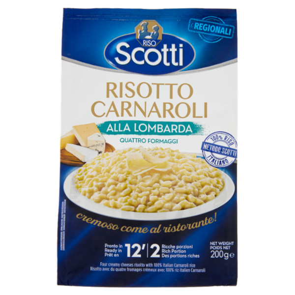 Riso Scotti i Regionali Risotto Carnaroli alla Lombarda Quattro Formaggi 200 g