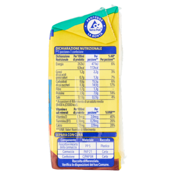 NESQUIK Pronto da Bere Senza Lattosio Latte e Cacao 3 Brick da 180ml