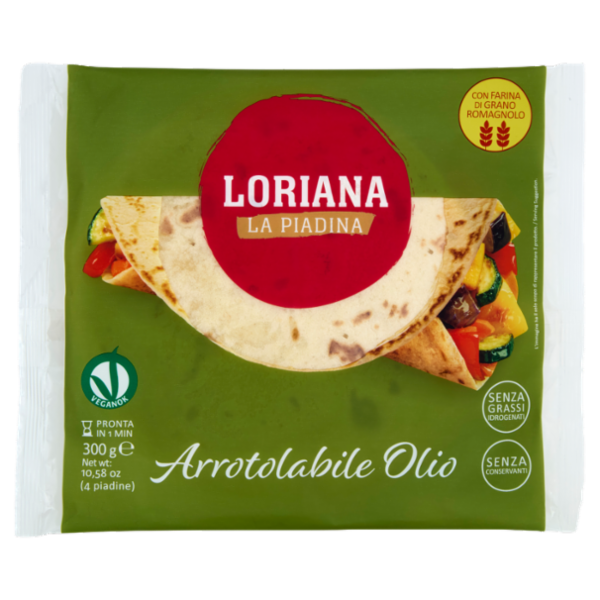 Loriana Arrotolabile Olio 4 piadine 300 g