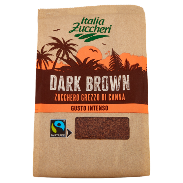 Italia Zuccheri Dark Brown Zucchero Grezzo di Canna 500 g