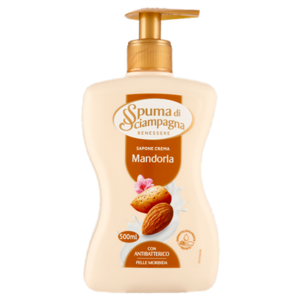 Spuma di Sciampagna Benessere Sapone Crema Mandorla 500 ml