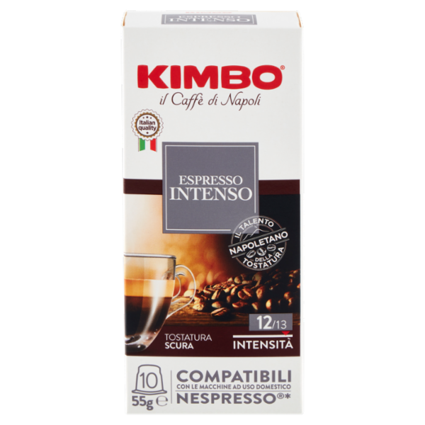 Kimbo Espresso Intenso Capsule Compatibili con le Macchine Nespresso* 10 x 5.5 g