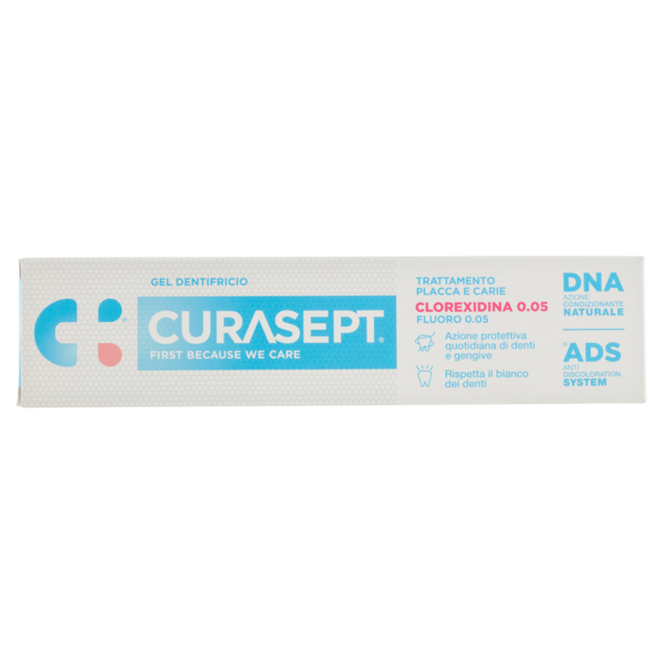 Curasept Gel Dentifricio Trattamento Placca e Carie Clorexidina 0.05 75 ml
