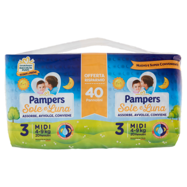 Pampers Sole e Luna 3 Midi 40 pz