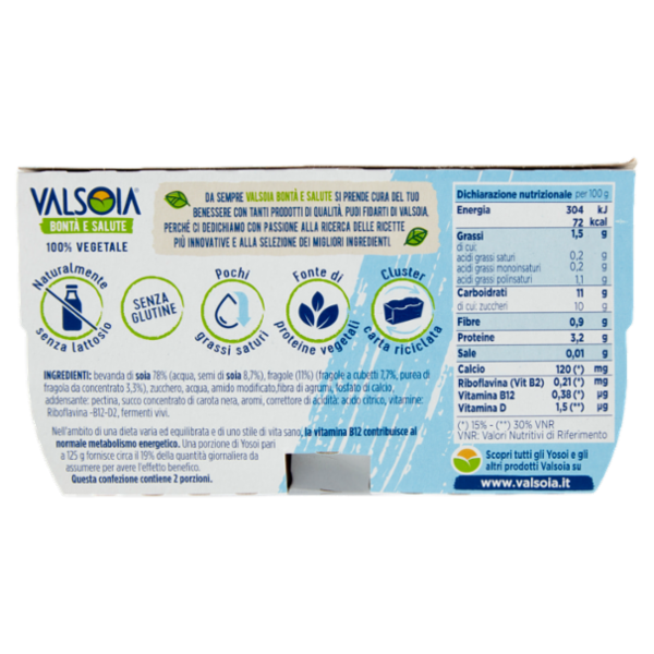 Valsoia Bontà e Salute Yosoi Fragola 2 x 125 g