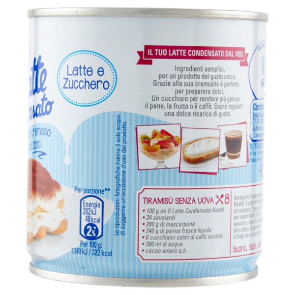 NESTLÉ IL LATTE CONDENSATO Latte concentrato zuccherato latta 397g