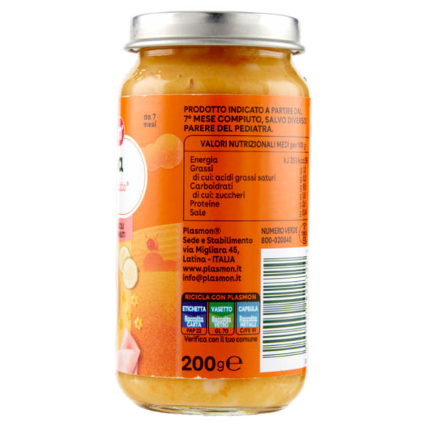 Plasmon la Pappa Verdure, Prosciutto* e Pastina 200 g