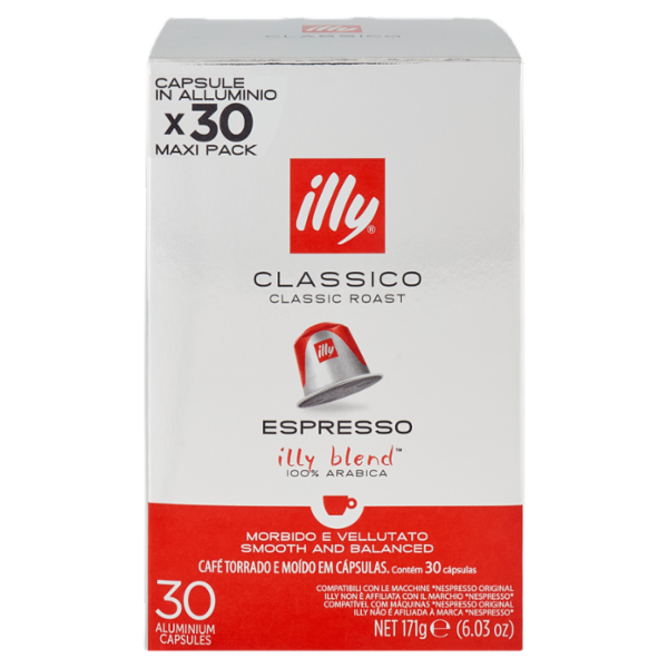 illy Classico Espresso Compatibili con le Macchine *Nespresso Original 30 Capsule in Alluminio 171 g
