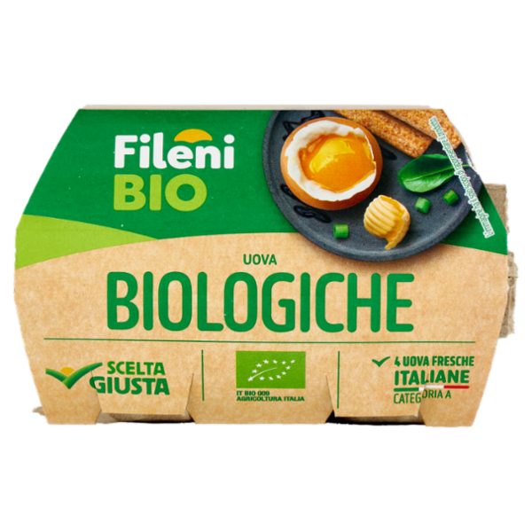Fileni Bio Uova Biologiche 4 Uova Fresche 220 g