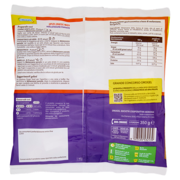 Orogel Sfizi Croccanti Melanzane Panate Surgelati 350 g