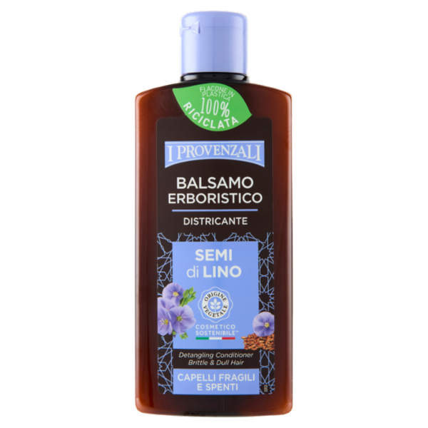 I Provenzali Balsamo Erboristico Districante Semi di Lino Capelli Fragili e Spenti 200 ml